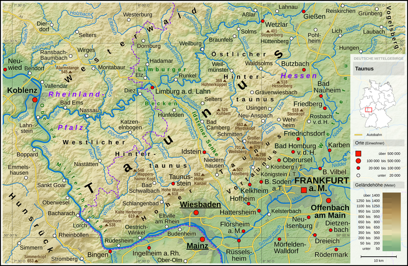 Soubor:Taunus - Deutsche Mittelgebirge, Serie A-de.png